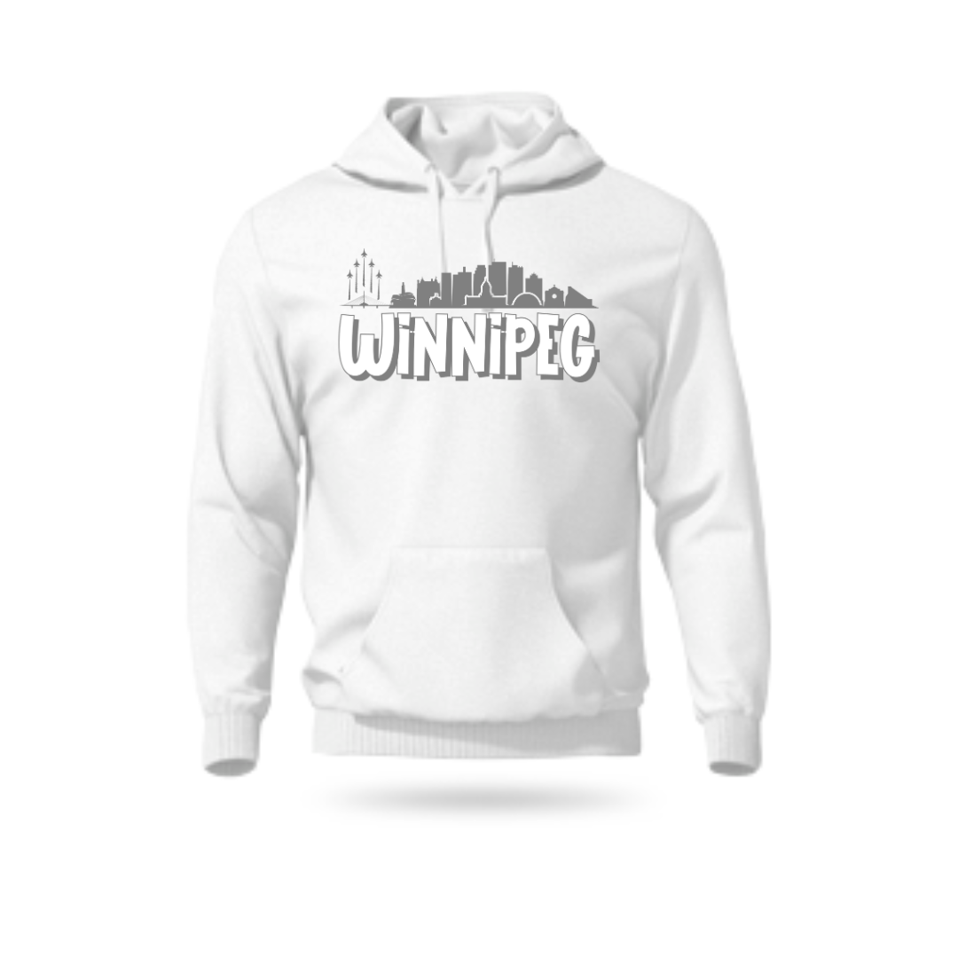 Winnipeg White Hoodie - Contour Supply Co.