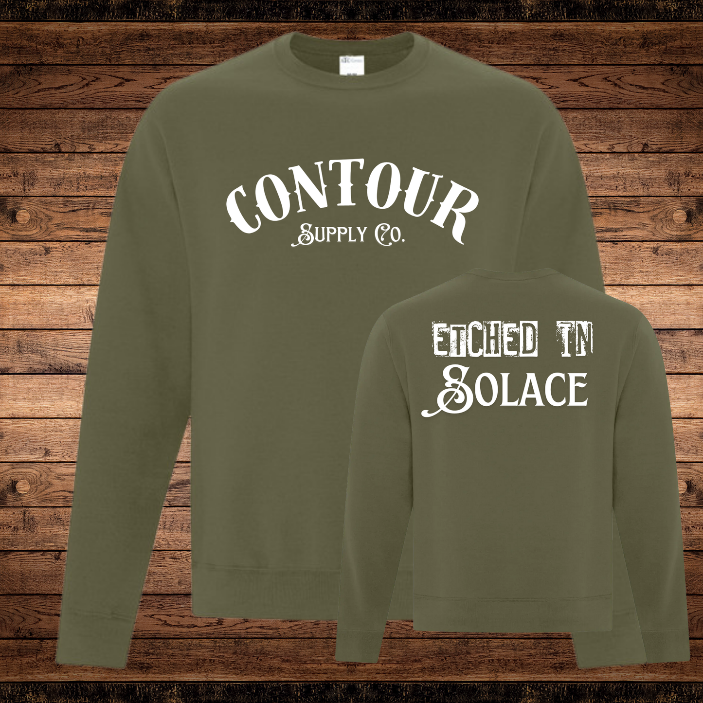 Etched In Solace - Fleece Crew Neck Sweater