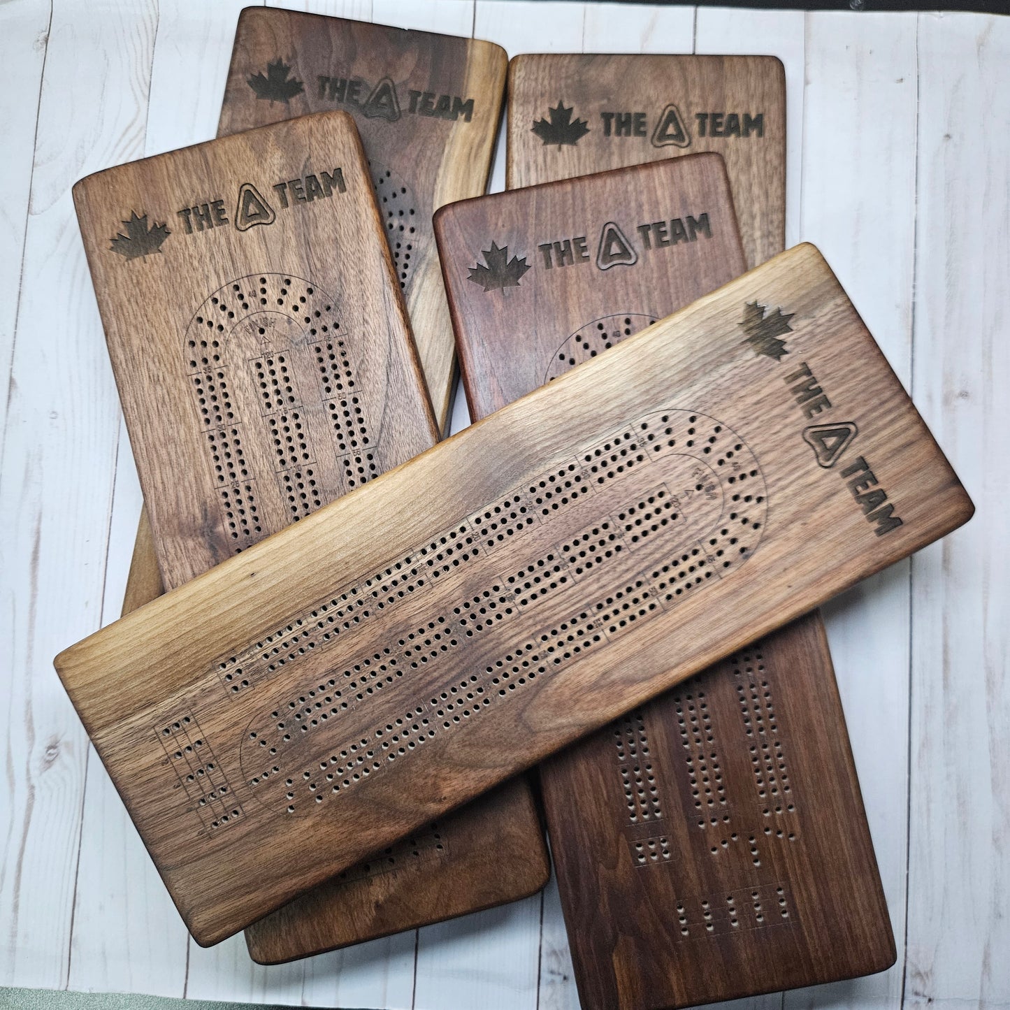 Custom Engraved Walnut Cribbage Board – Live Edge or Straight Edge