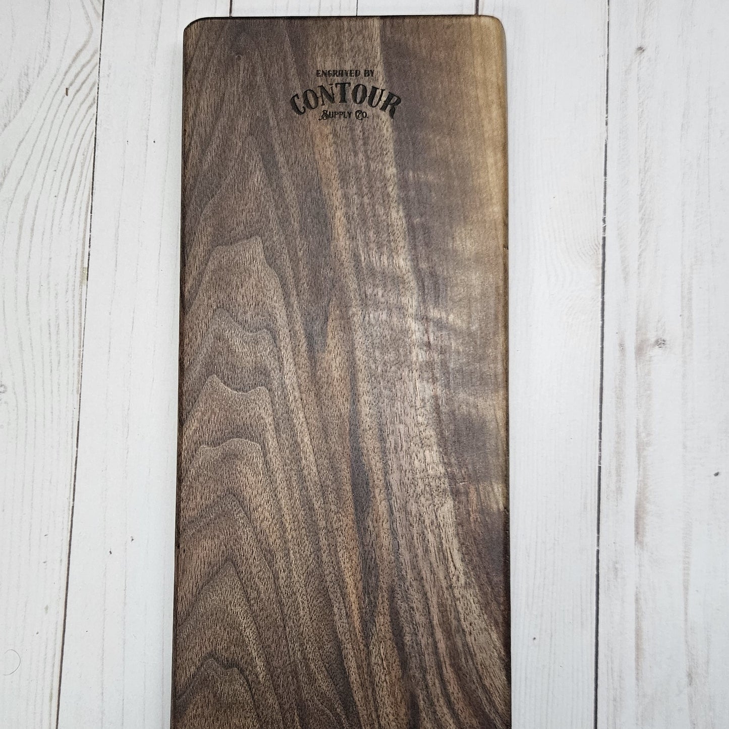 Custom Engraved Walnut Cribbage Board – Live Edge or Straight Edge