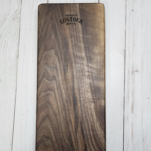 Custom Engraved Walnut Cribbage Board – Live Edge or Straight Edge - Contour Supply Co.