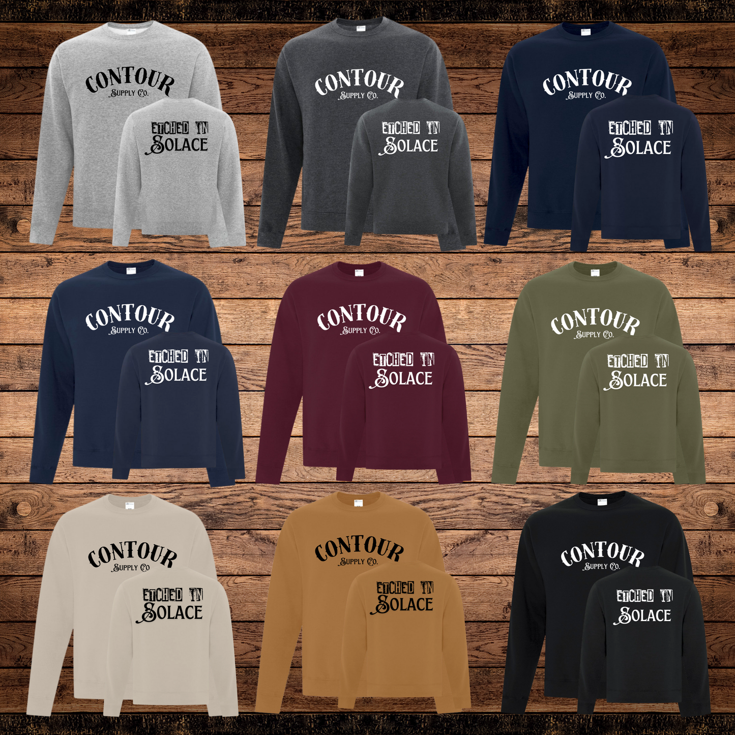 Etched In Solace - Fleece Crew Neck Sweater