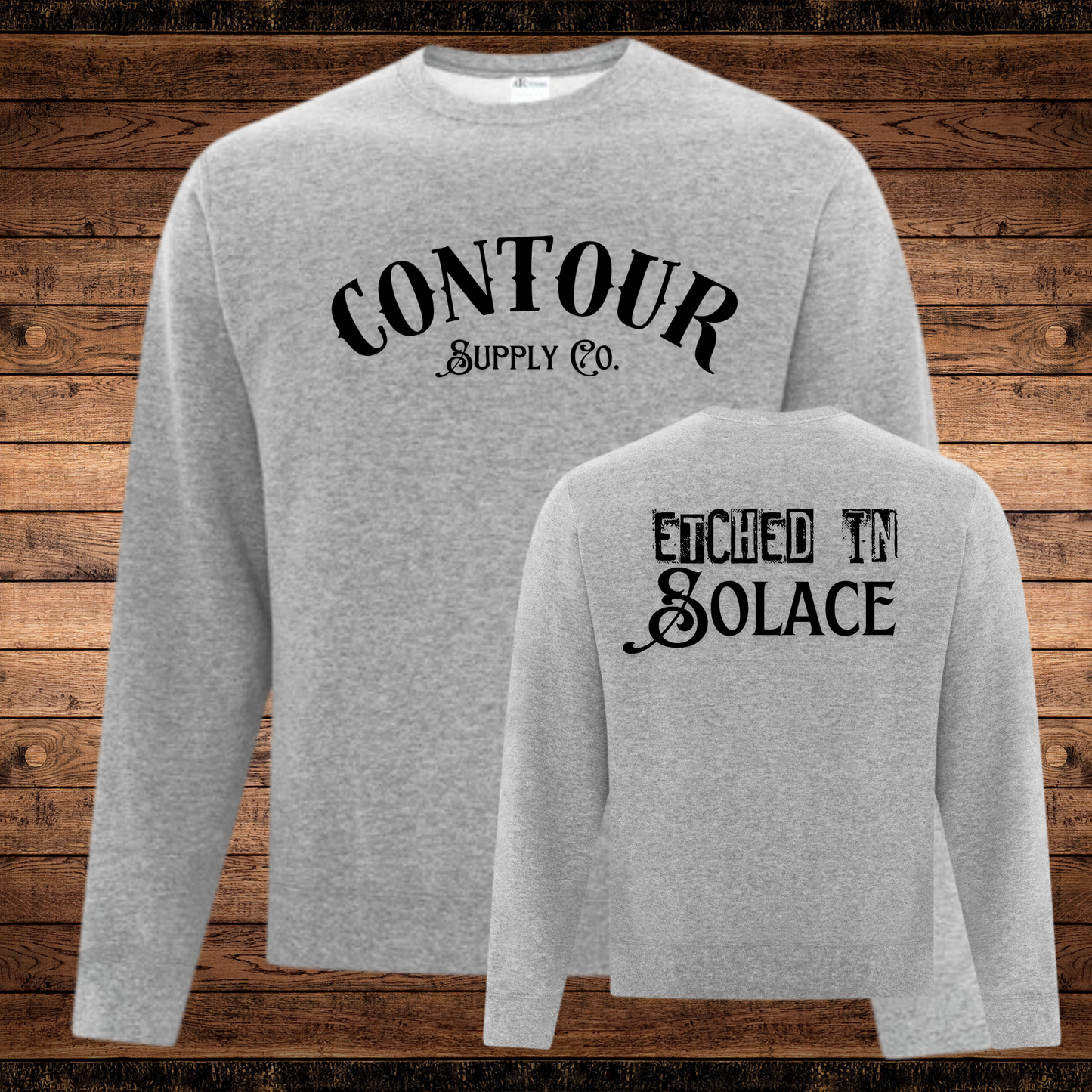 Etched In Solace - Fleece Crew Neck Sweater