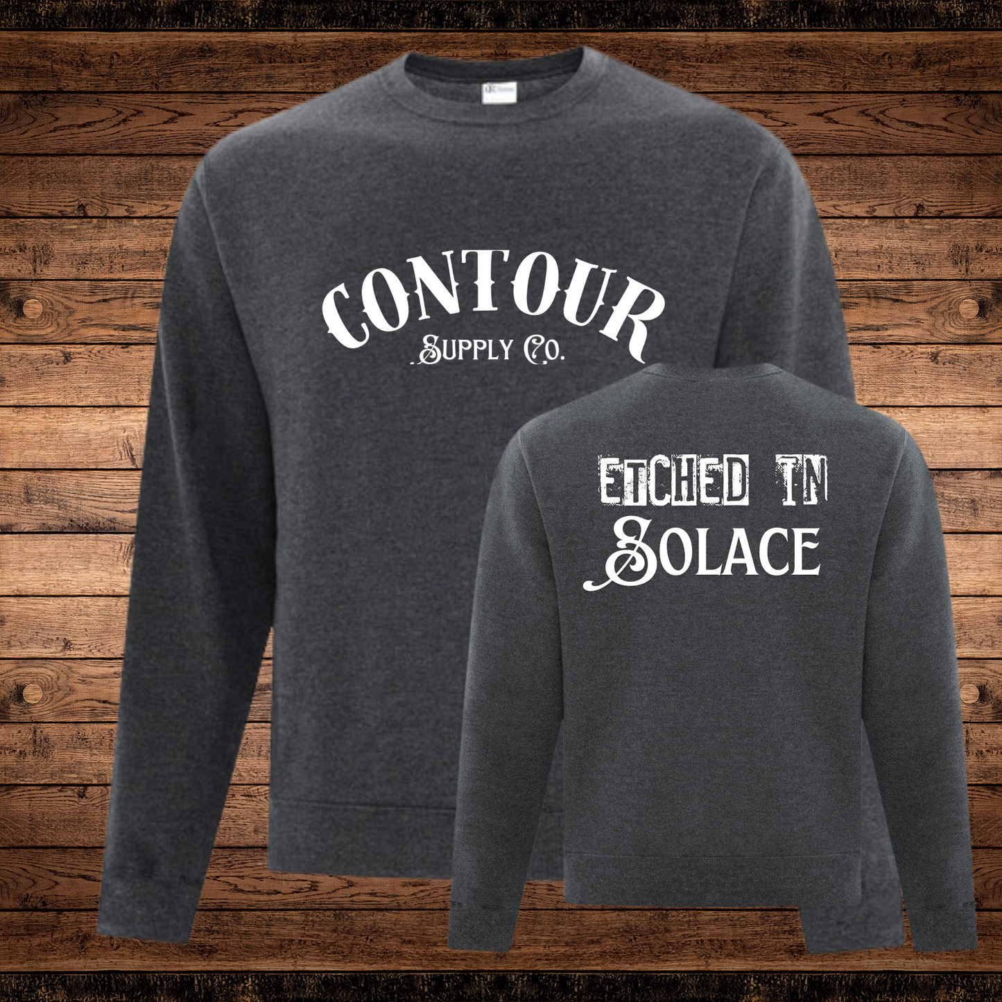 Etched In Solace - Fleece Crew Neck Sweater