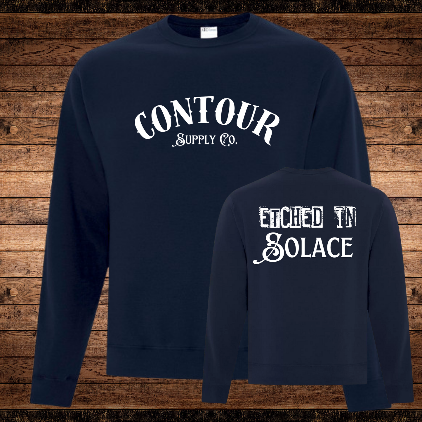 Etched In Solace - Fleece Crew Neck Sweater