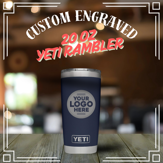 Personalized Laser Engraved 20oz Yeti Rambler – Custom Tumbler for Any Occasion - Contour Supply Co.