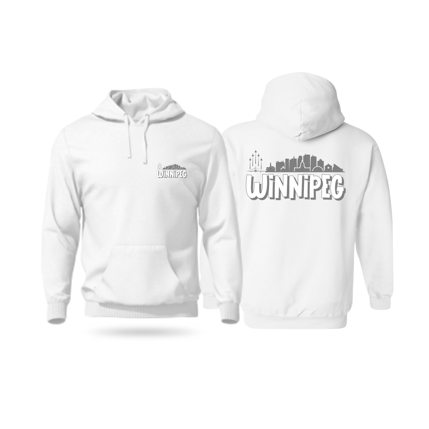 Winnipeg White Hoodie - Contour Supply Co.
