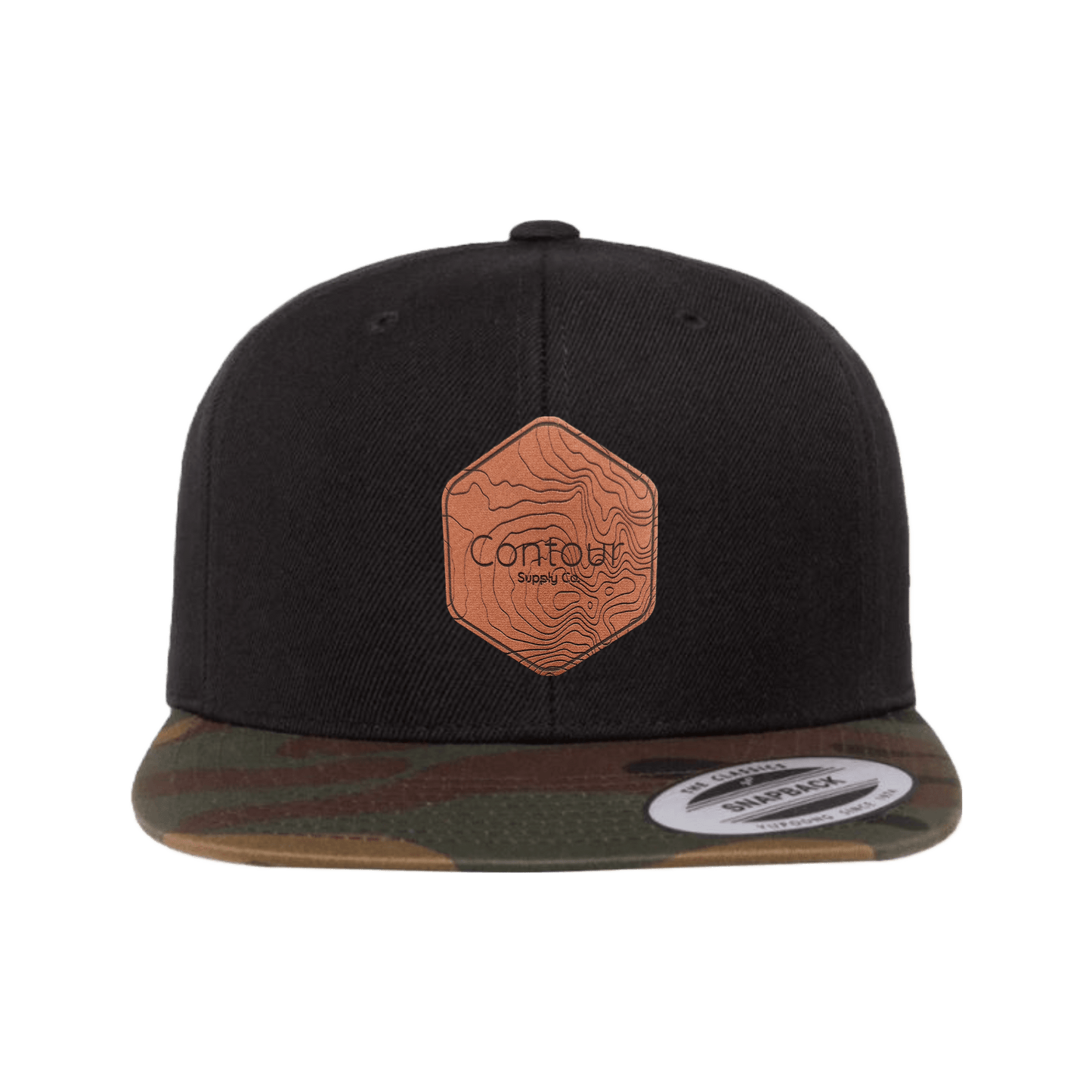 Hat Black/Camo / The Elevation Leatherette Classic Snapback