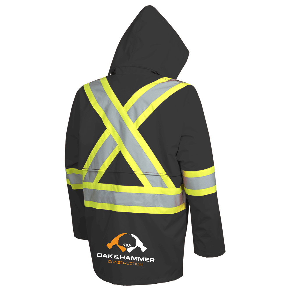 Oak & Hammer - PIONEER 300D Oxford Hi Vis safety rain Jacket - Contour Supply Co.