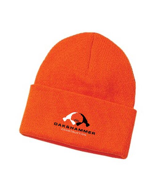 Oak & Hammer - Embroidered Acrylic Cuffed Beanie - Contour Supply Co.