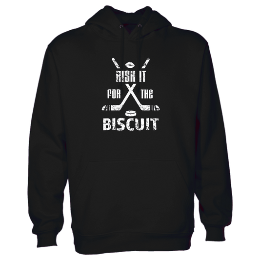 Shirt S / Center Crest Risk It for the Biscuit - Hoodie