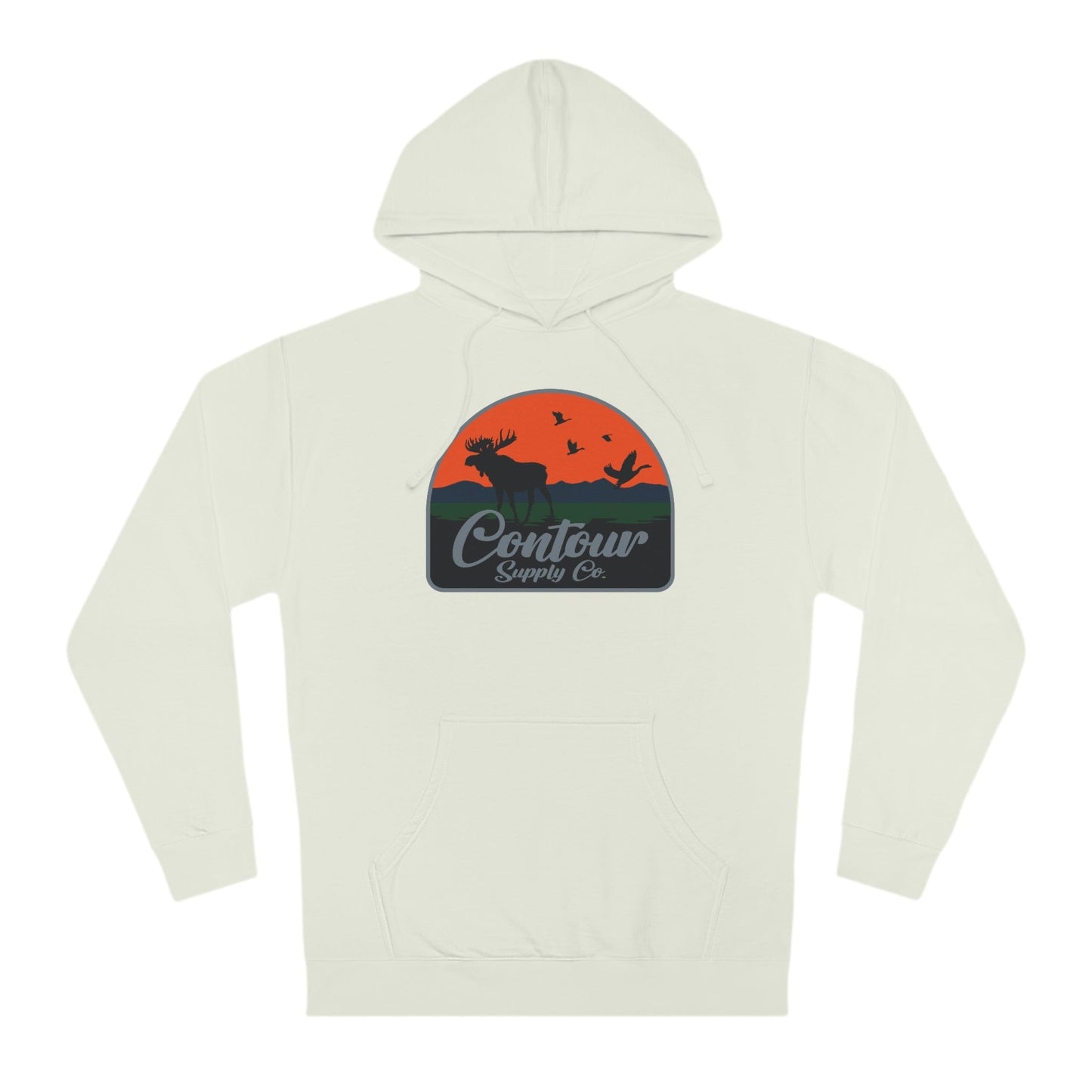 Hoodie Bone / XS Back Country - Unisex Hooded Sweatshirt - Crest Logo