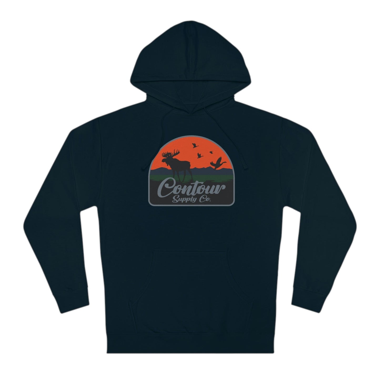 Hoodie Classic Navy / XS Back Country - Unisex Hooded Sweatshirt - Crest Logo