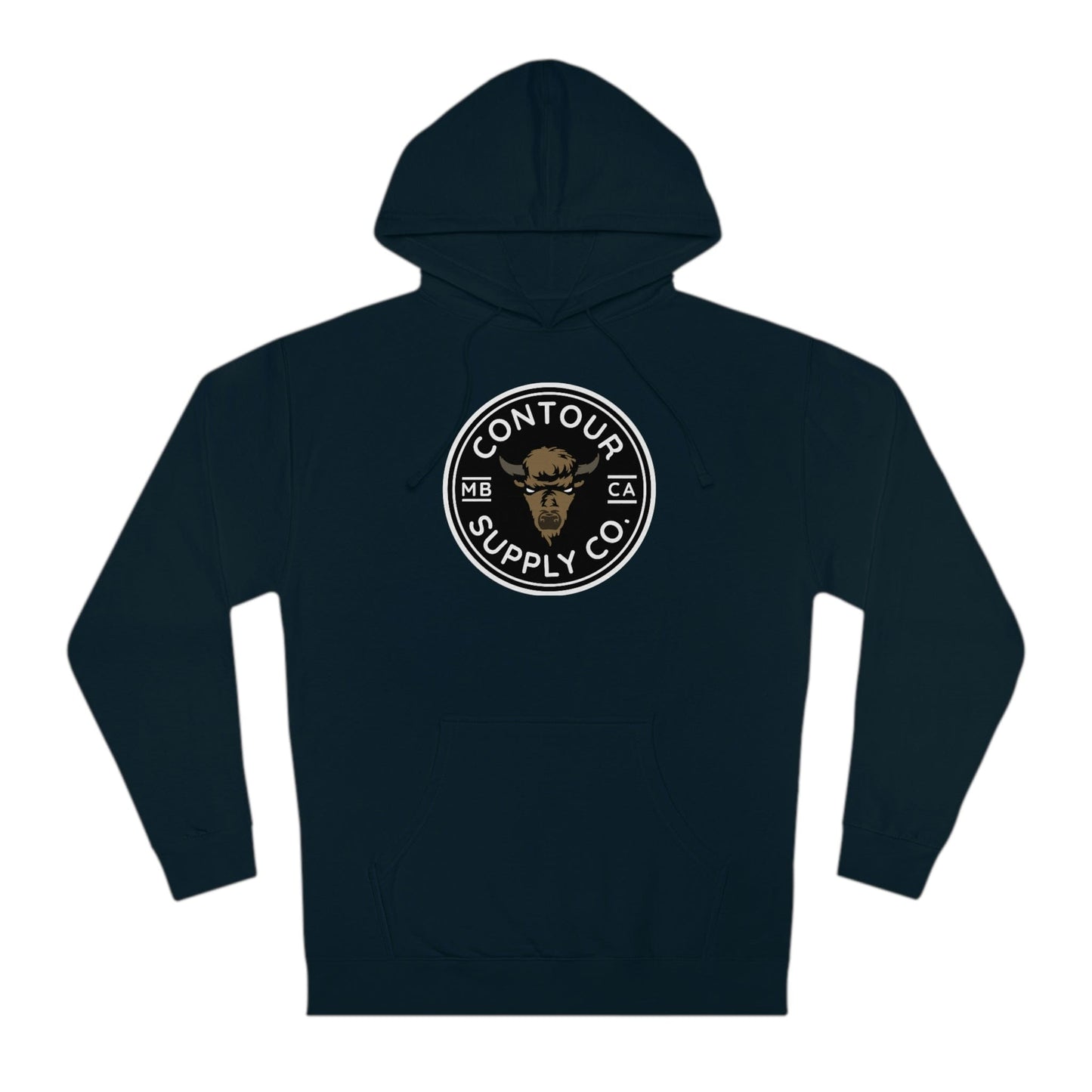 Hoodie Classic Navy / XS Prairie Giants Hoodie - Crest - B&W w/ Color