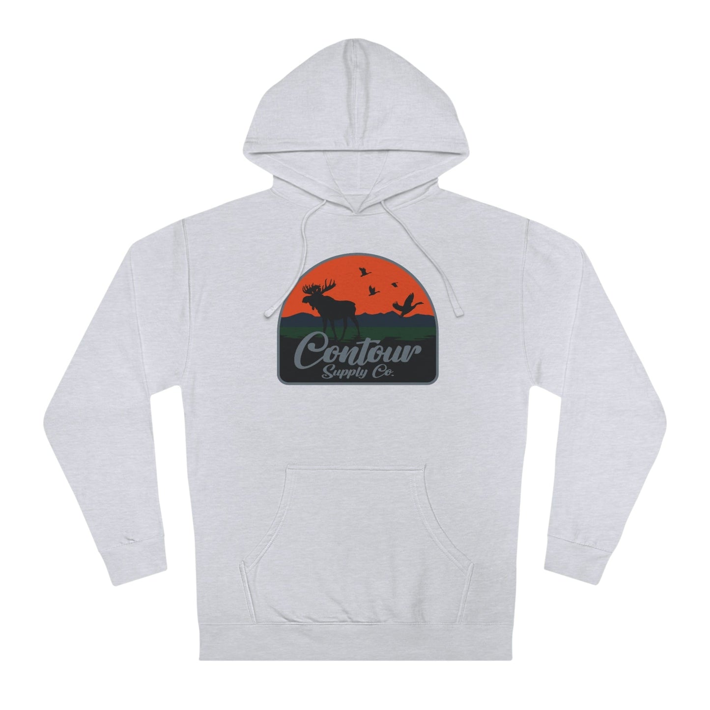 Hoodie Grey Heather / XS Back Country - Unisex Hooded Sweatshirt - Crest Logo