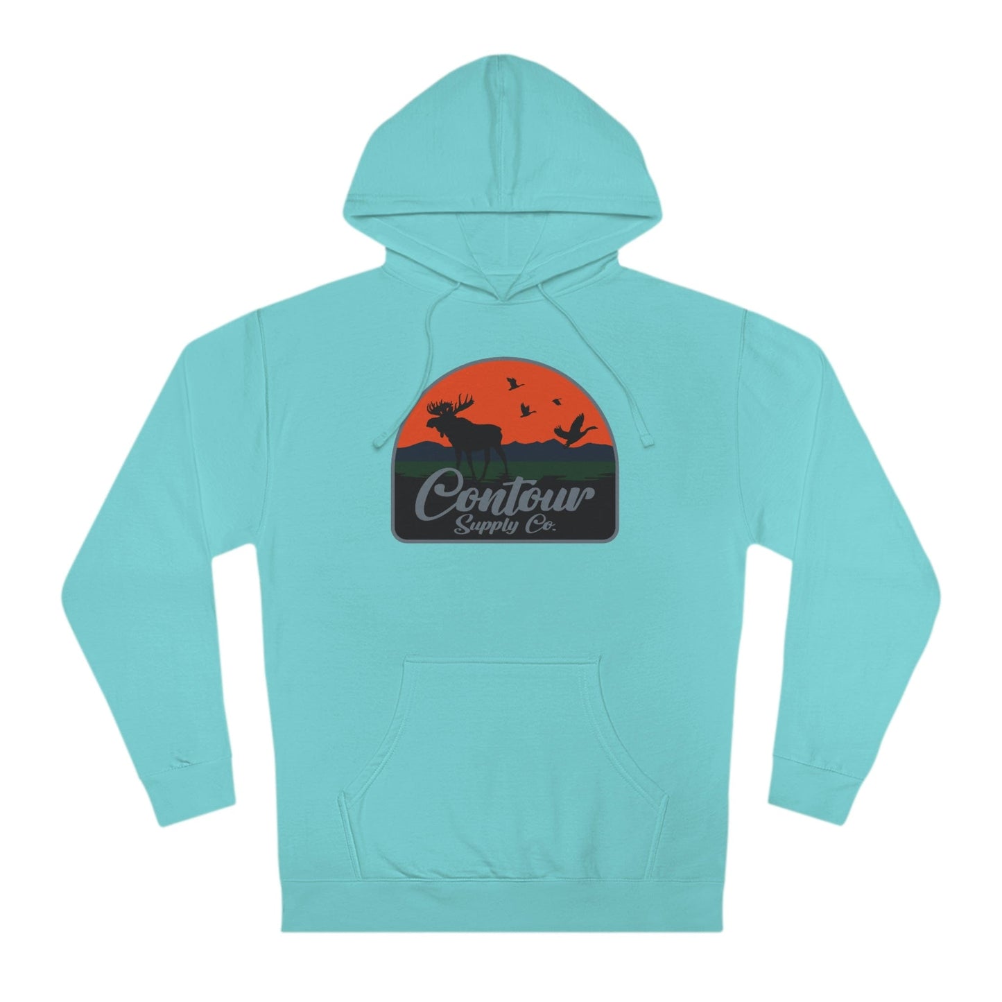 Hoodie Mint / XS Back Country - Unisex Hooded Sweatshirt - Crest Logo