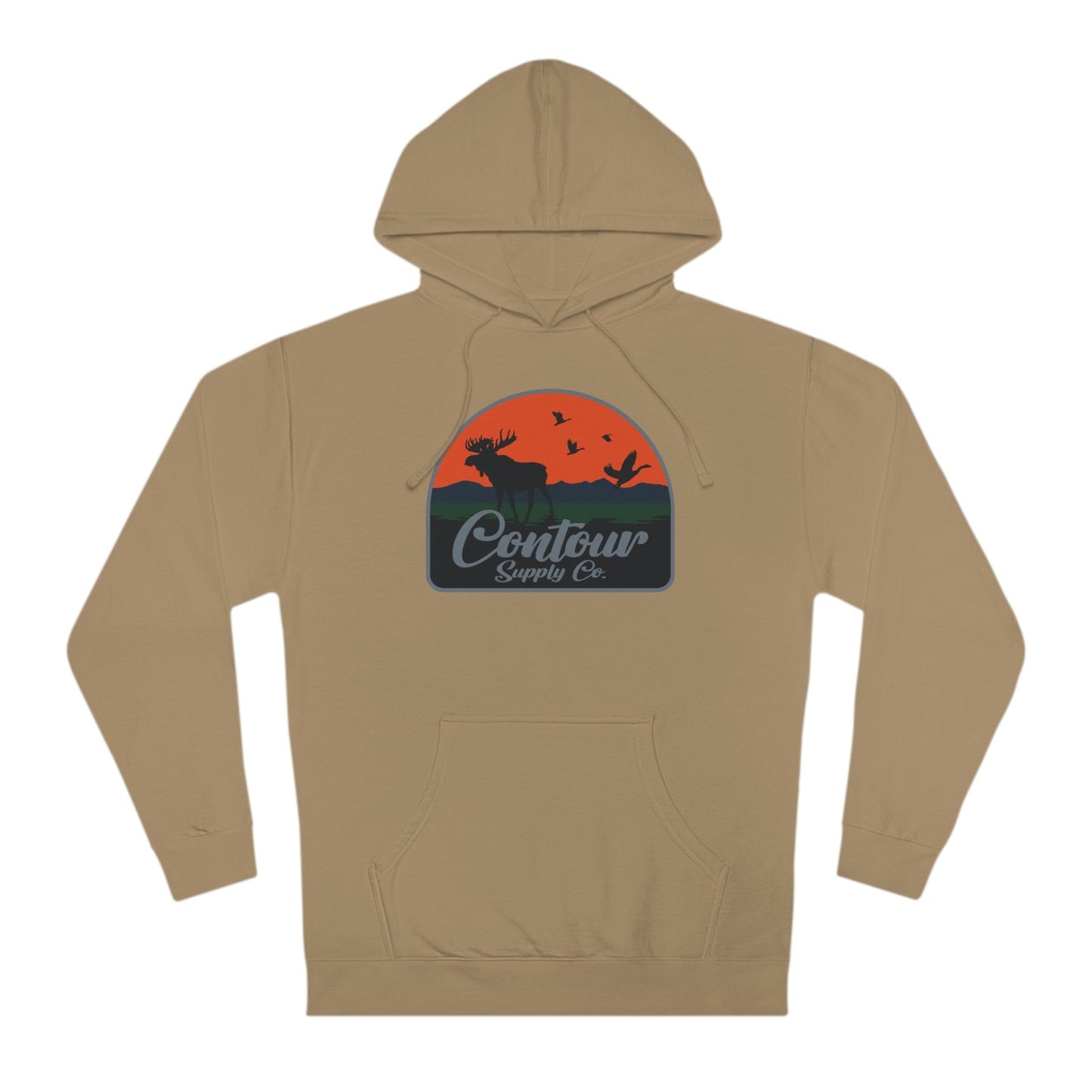 Hoodie Sandstone / XS Back Country - Unisex Hooded Sweatshirt - Crest Logo