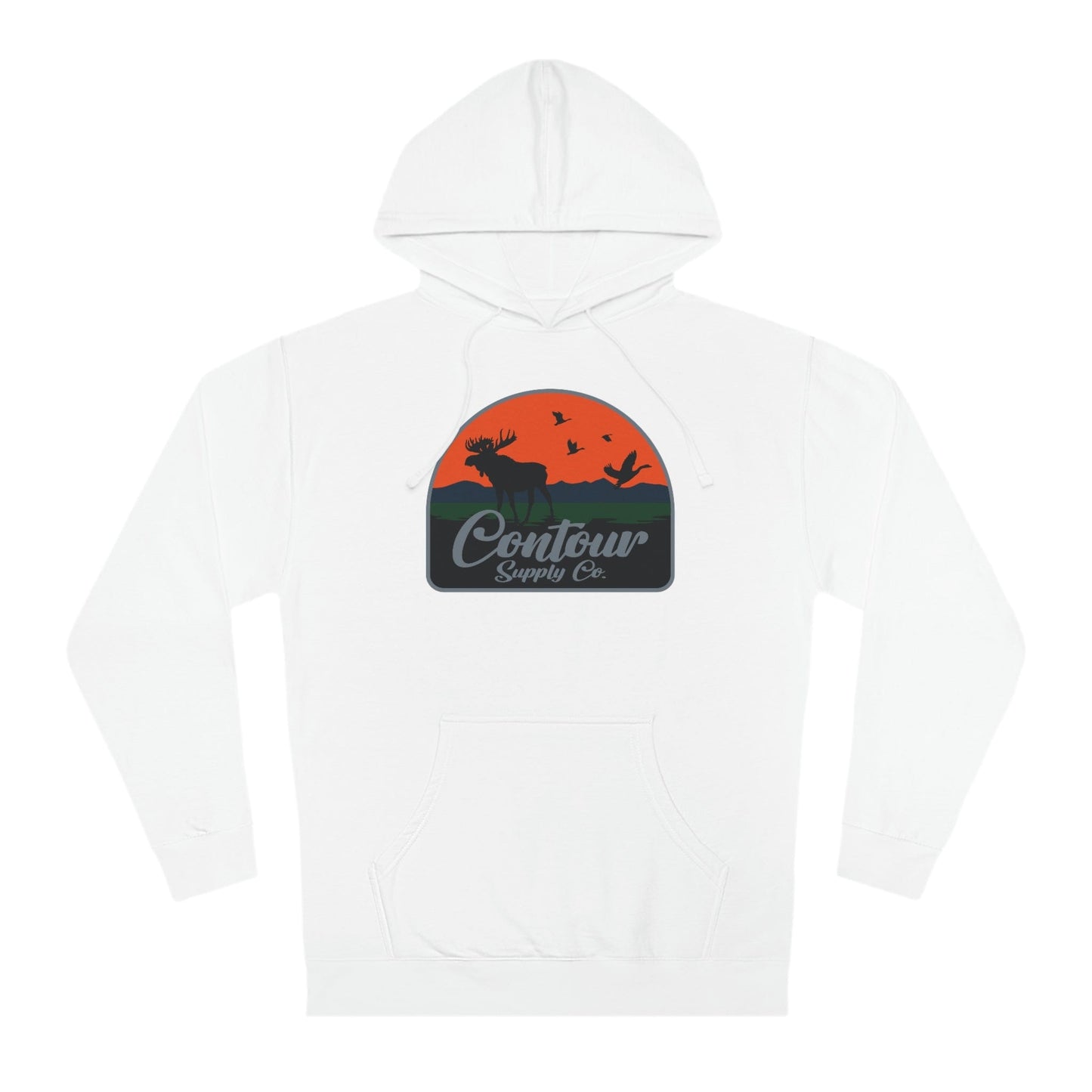 Hoodie White / XS Back Country - Unisex Hooded Sweatshirt - Crest Logo