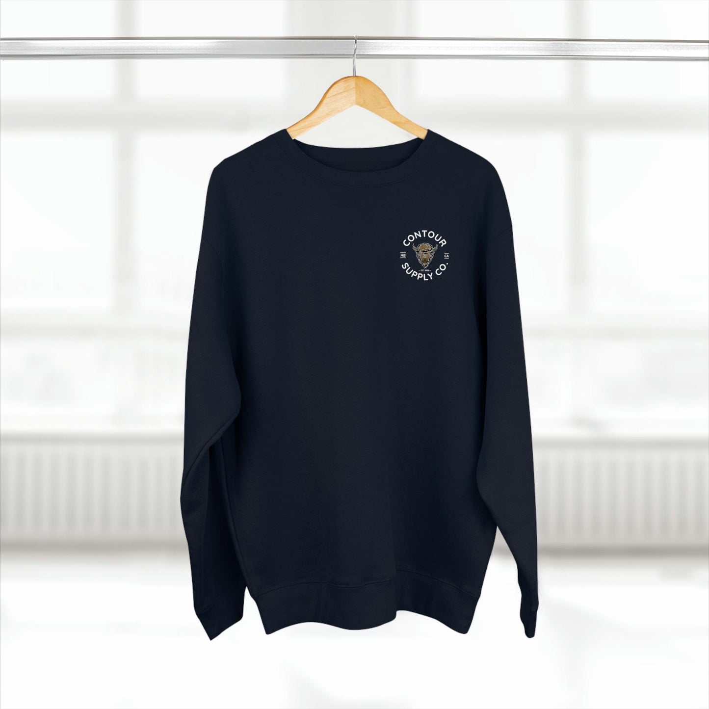 Sweatshirt Navy / S Prairie Giants - Premium Crewneck Sweatshirt - Left Chest