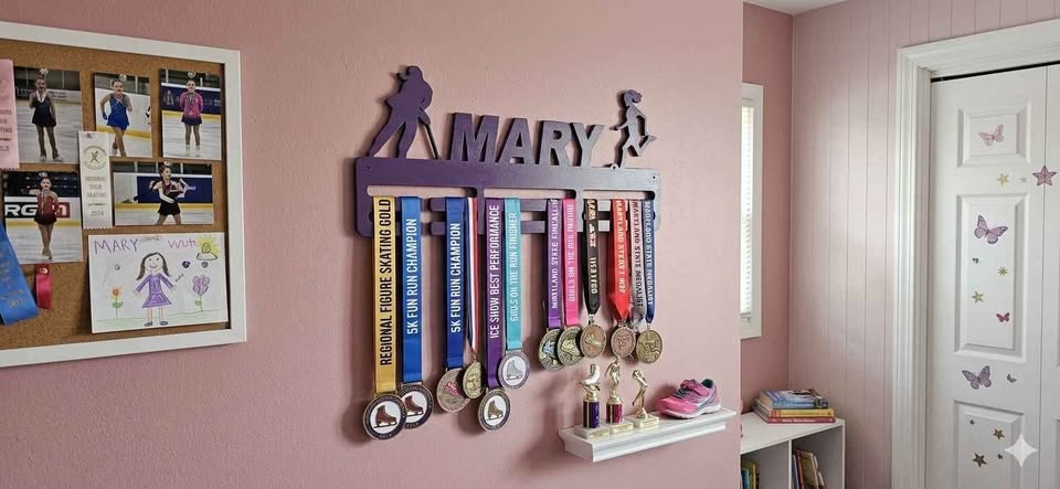 Custom Wooden Sports Medal Display Holders