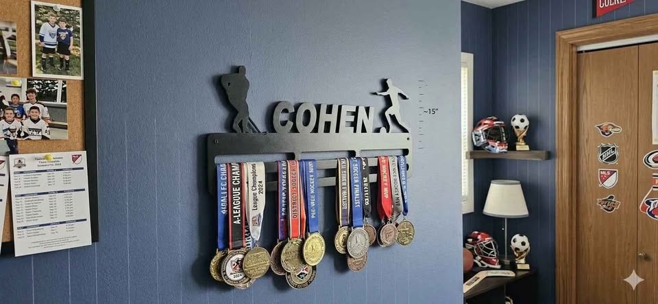 Custom Wooden Sports Medal Display Holders