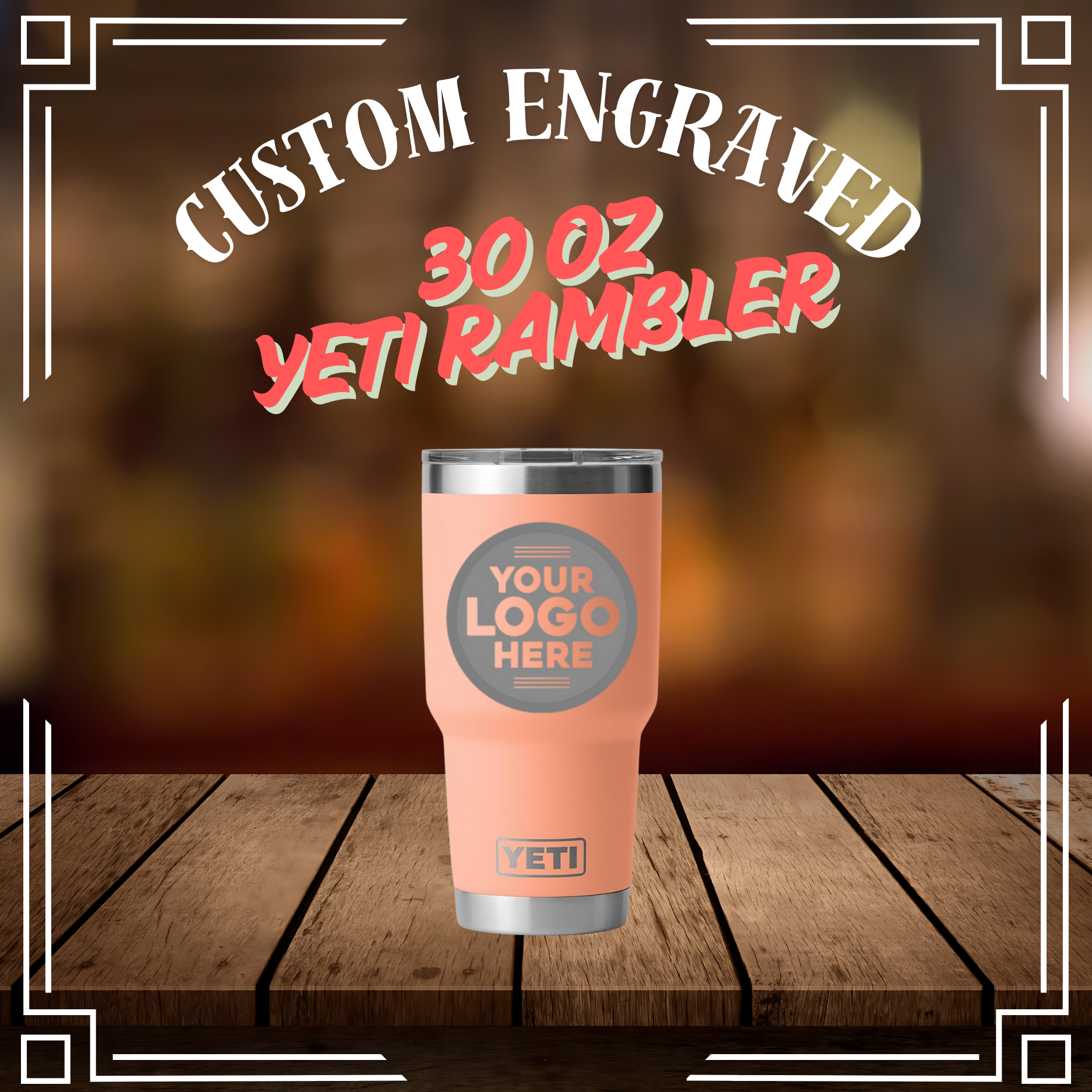 Personalized Laser Engraved 30oz Yeti Rambler – Custom Tumbler for Any Occasion - Contour Supply Co. 