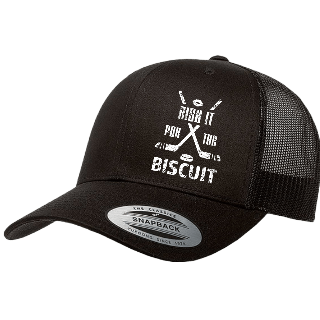 Black / Hat Trick Risk It For The Biscuit - Snap back Trucker