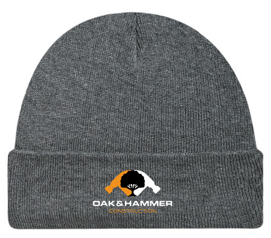 Oak & Hammer - Embroidered Acrylic Cuffed Beanie - Contour Supply Co. 