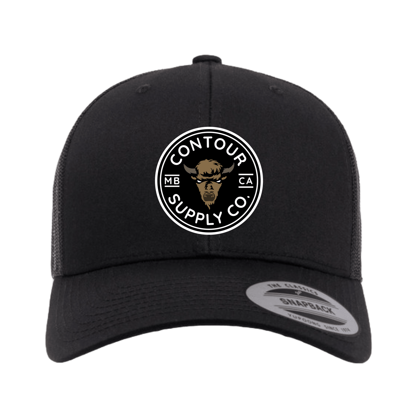 Hat Black / Embroidered Patch Retro Trucker Snapback