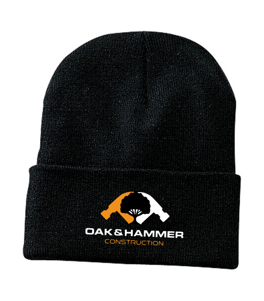Oak & Hammer - Embroidered Acrylic Cuffed Beanie - Contour Supply Co. 