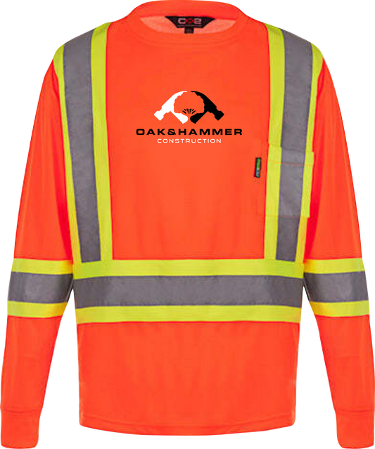 Oak & Hammer - CX2 Lookout Hi-Vis Long Sleeve T-Shirt - Contour Supply Co. 