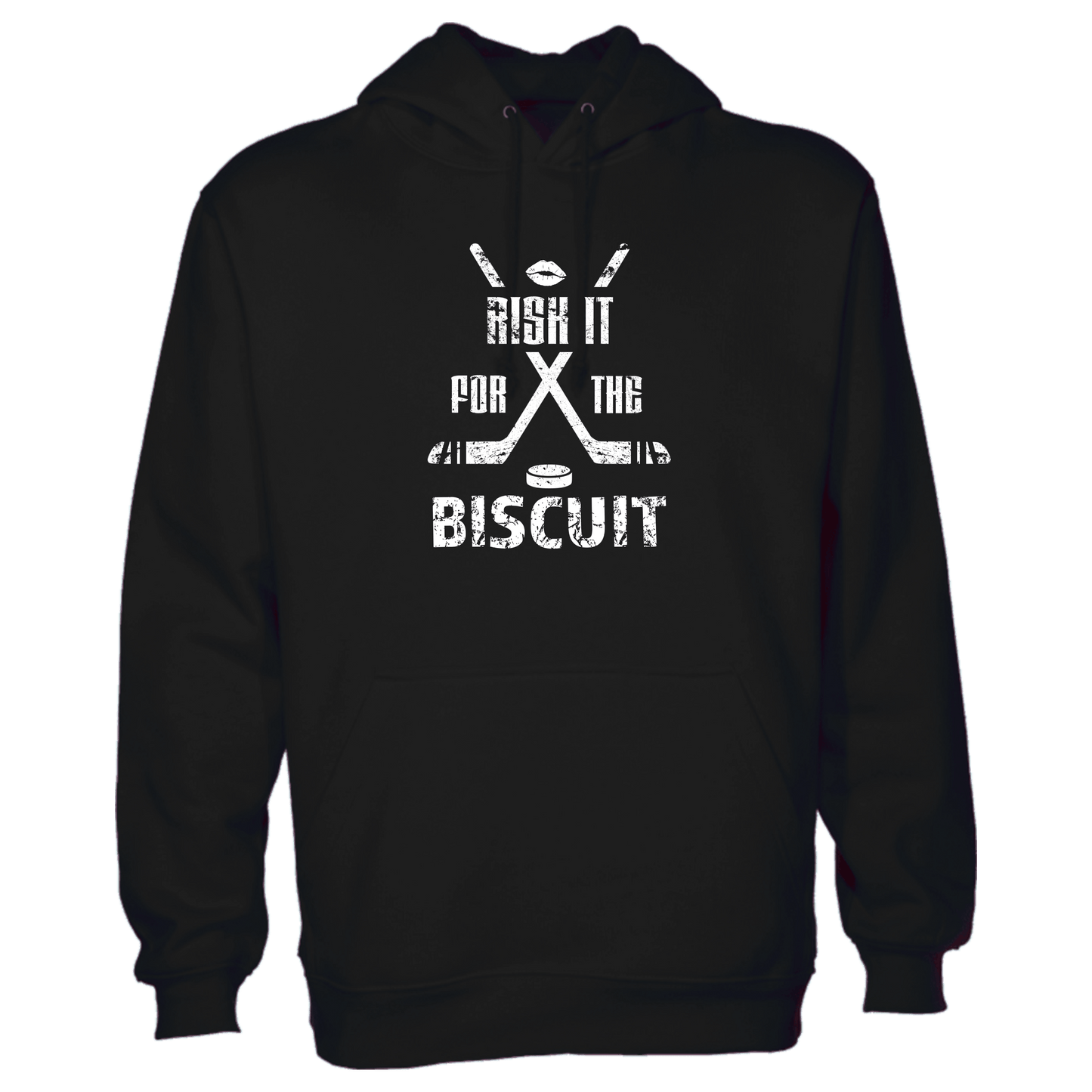 Shirt S / Center Crest Risk It for the Biscuit - Hoodie