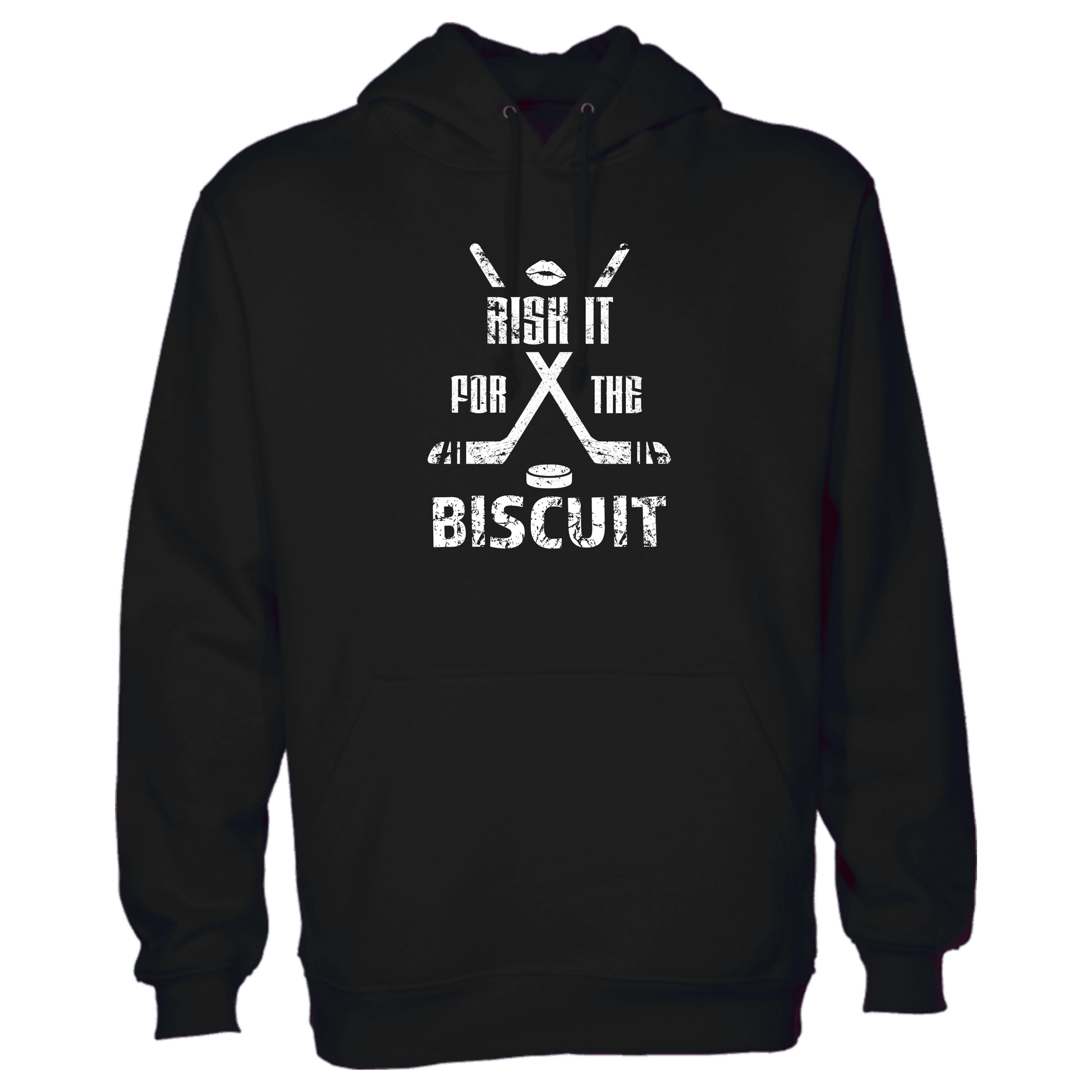 Shirt S / Center Crest Risk It for the Biscuit - Hoodie