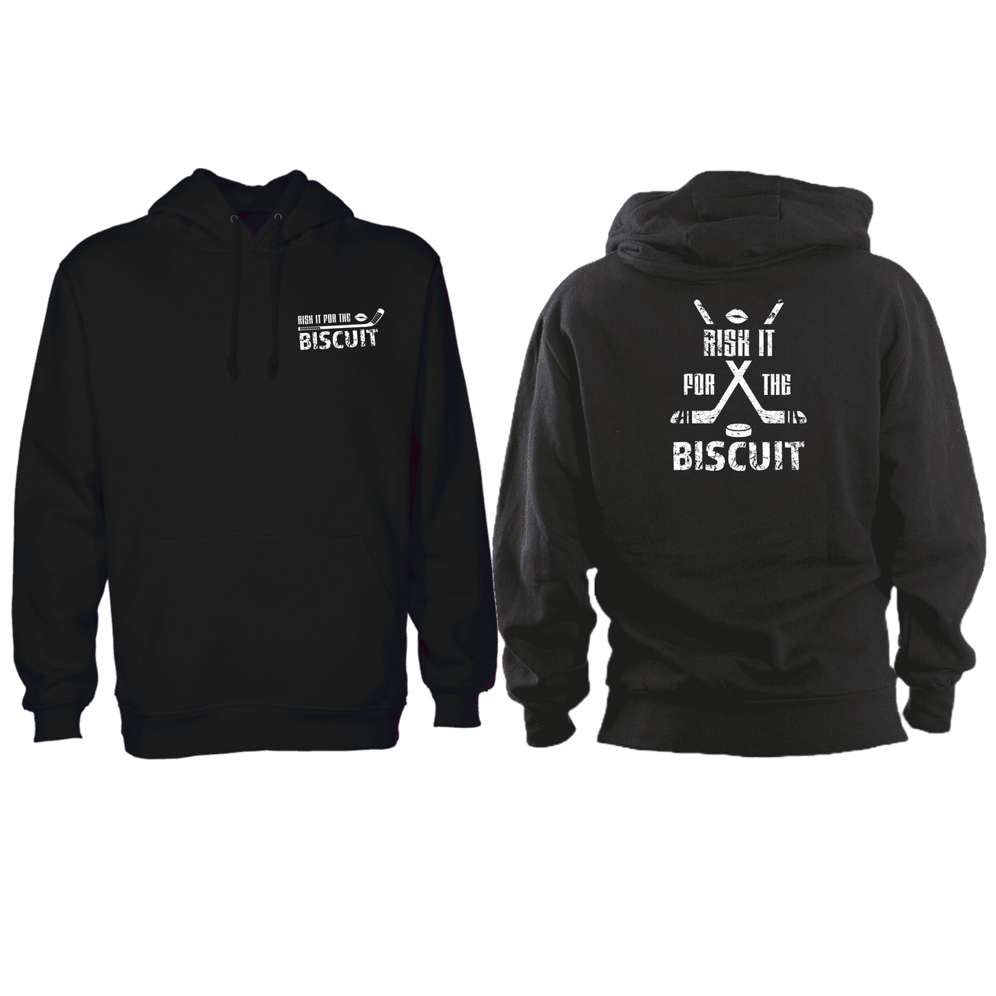 Shirt S / Left Chest & Back Risk It for the Biscuit - Hoodie