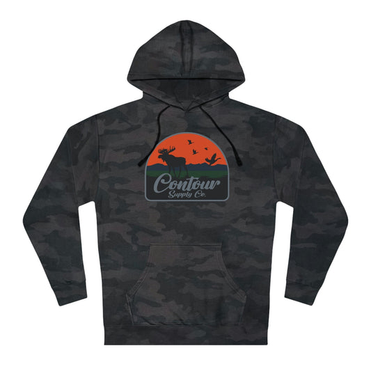 Hoodie Black Camo / XS Back Country - Unisex Hooded Sweatshirt - Crest Logo