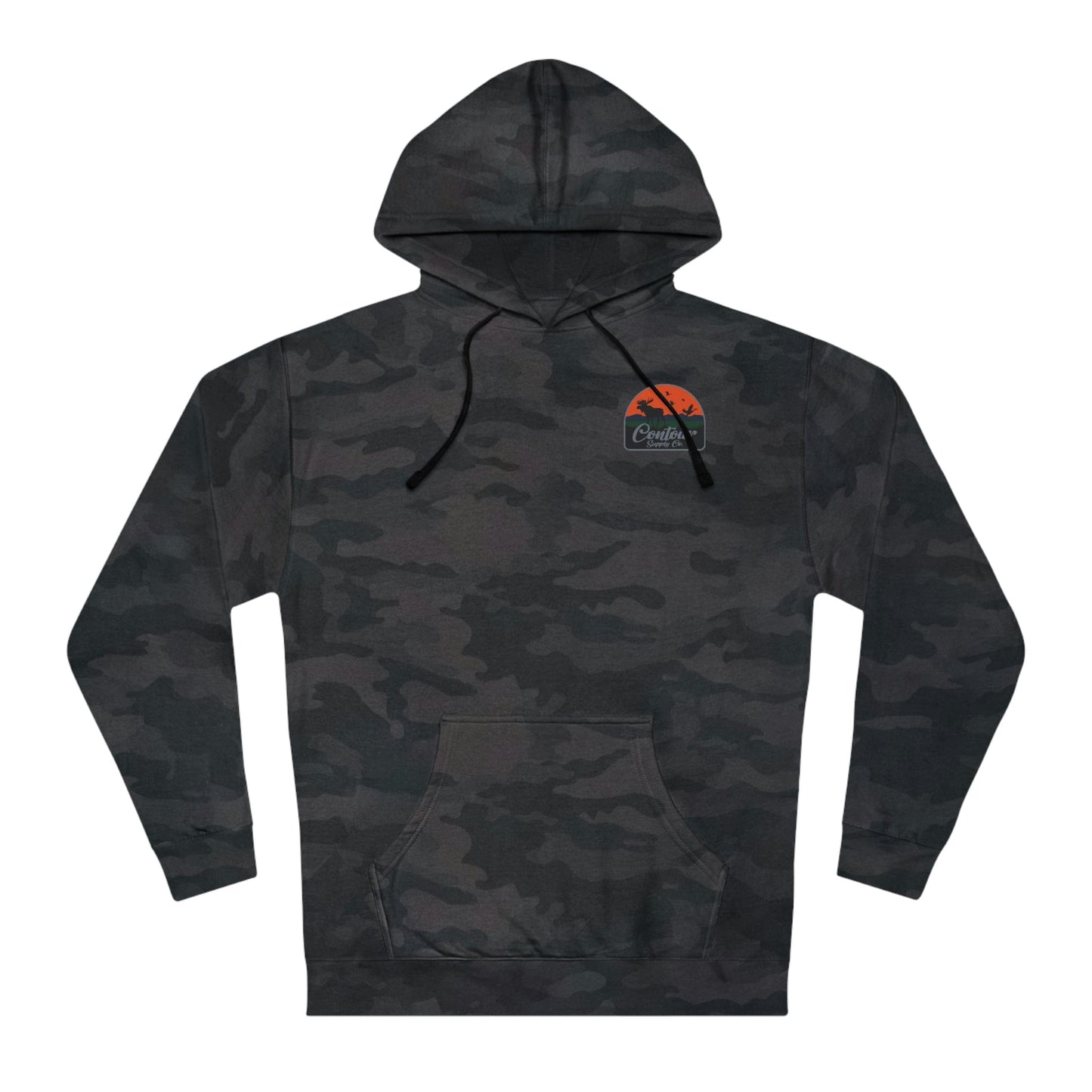 Hoodie Black Camo / XS Back Country - Unisex Hooded Sweatshirt - Left Chest