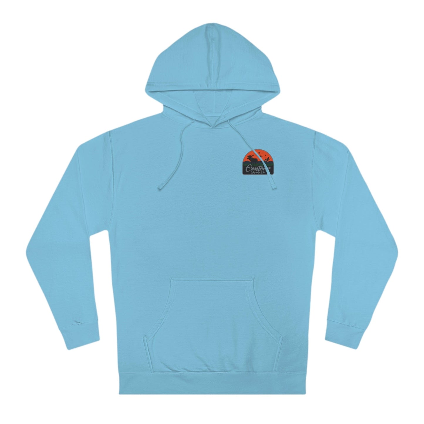 Hoodie Blue Aqua / XS Back Country - Unisex Hooded Sweatshirt - Left Chest