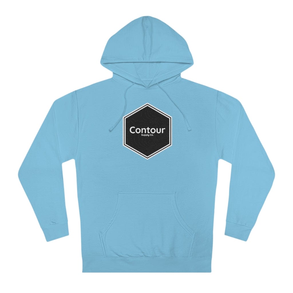 Hoodie Blue Aqua / XS The Elevation Crest - Independent Midweight Hoodie - Black & White Logo