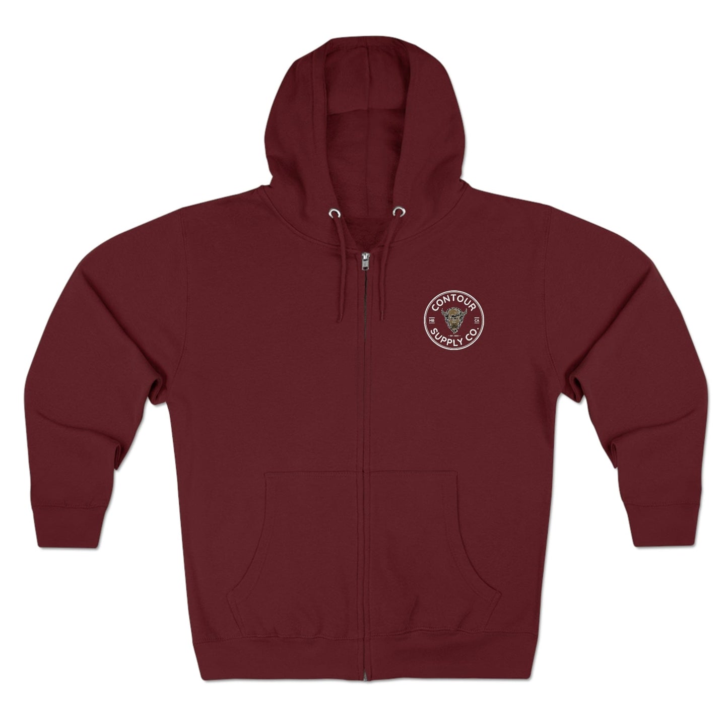 Hoodie Burgundy / S Prairie Giants - Unisex Premium Full Zip Hoodie