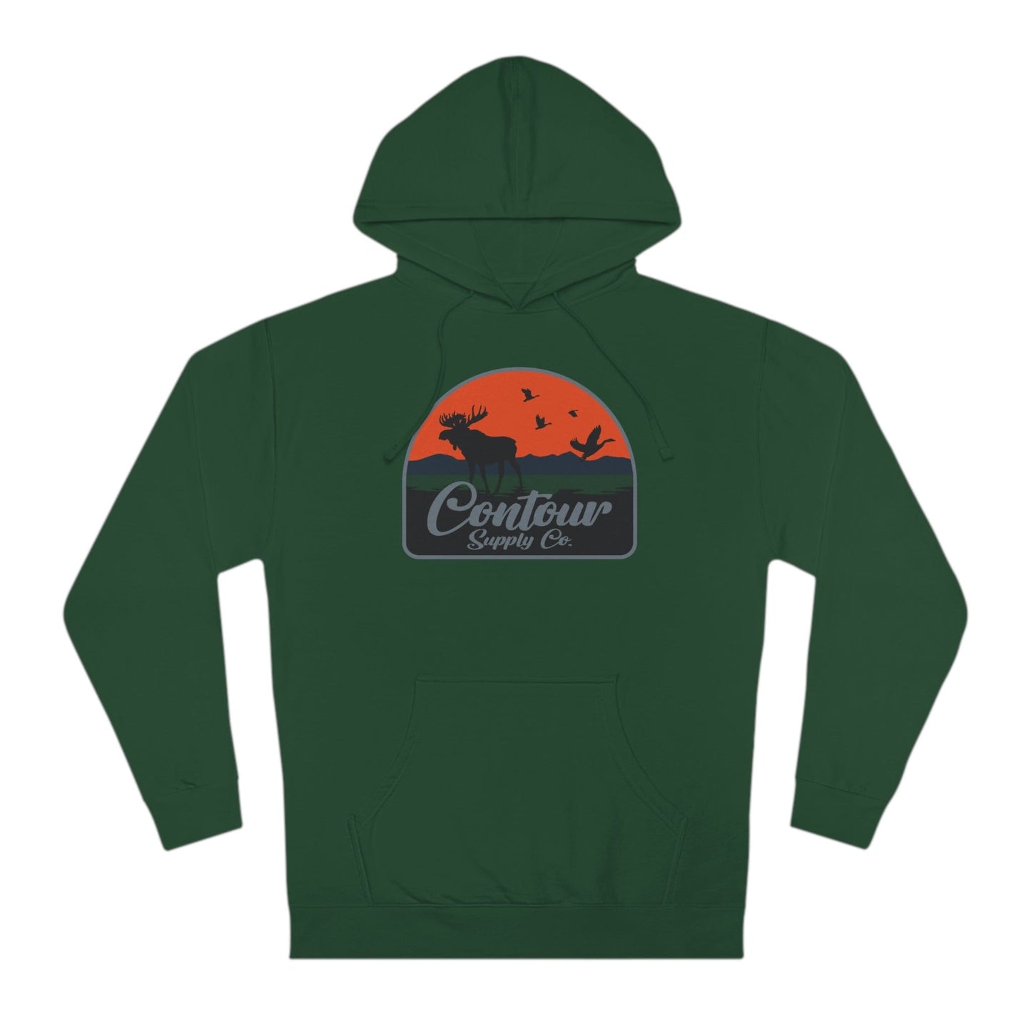 Hoodie Forest Green / XS Back Country - Unisex Hooded Sweatshirt - Crest Logo