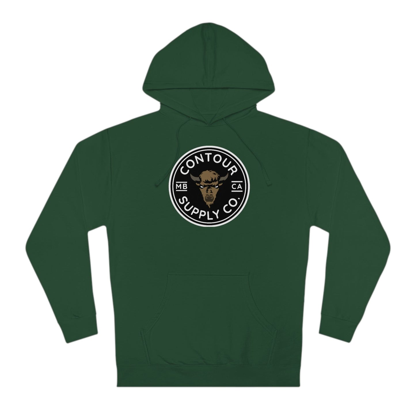 Hoodie Forest Green / XS Prairie Giants Hoodie - Crest - B&W w/ Color