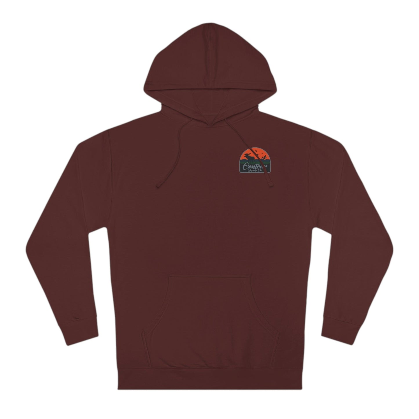 Hoodie Maroon / XS Back Country - Unisex Hooded Sweatshirt - Left Chest