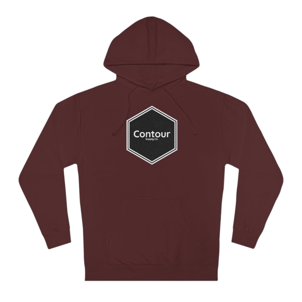 Hoodie Maroon / XS The Elevation Crest - Independent Midweight Hoodie - Black & White Logo