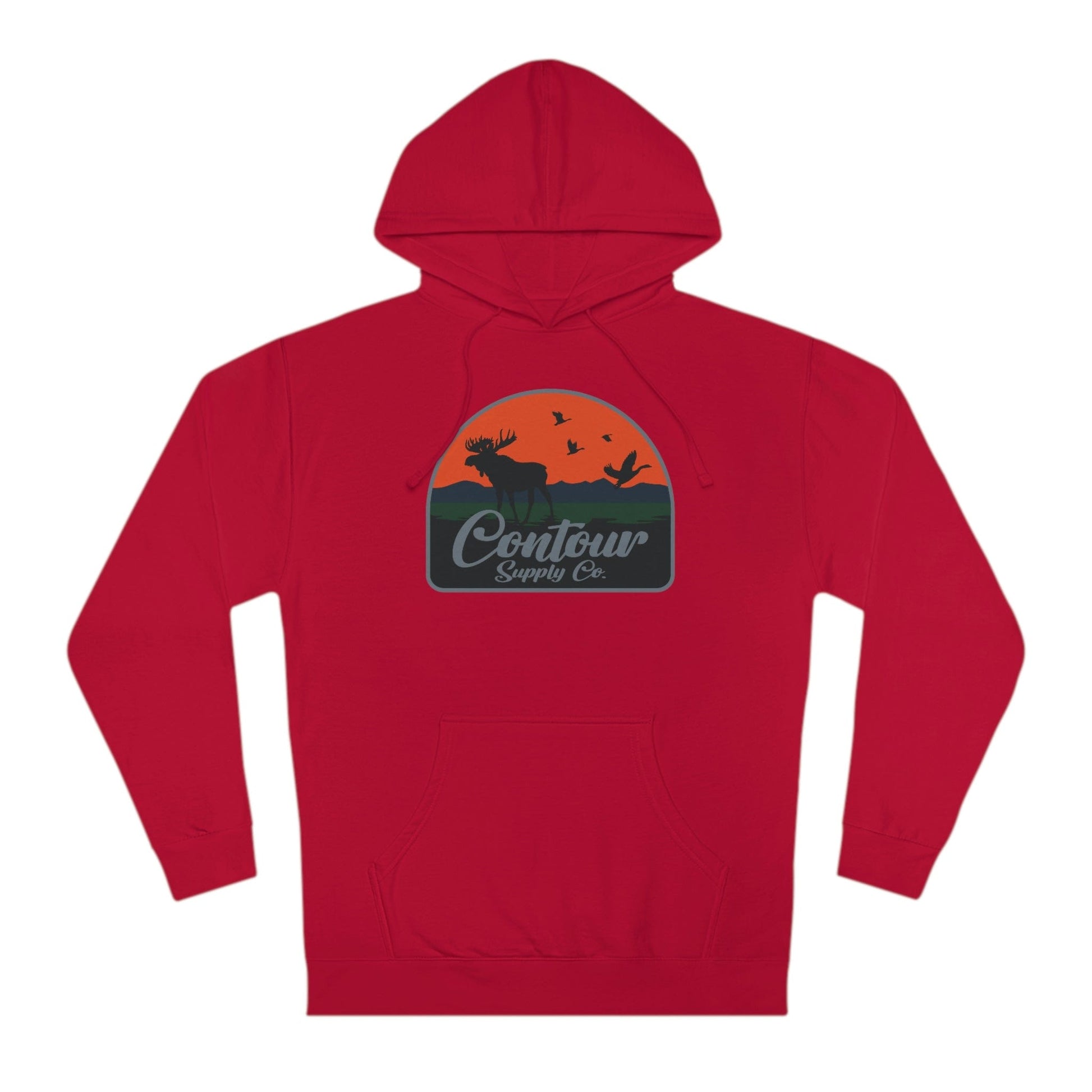 Hoodie Red / XS Back Country - Unisex Hooded Sweatshirt - Crest Logo