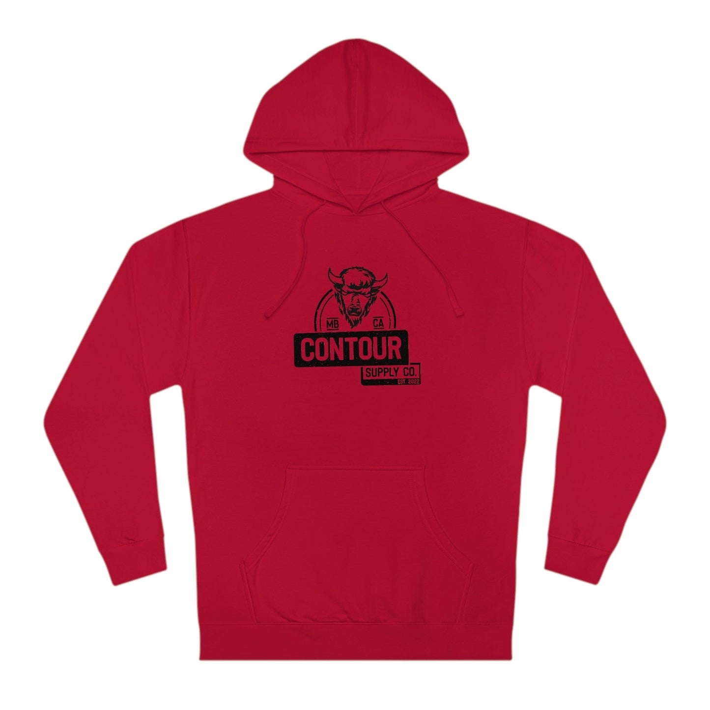 Hoodie Red / XS No Bull - Midweight Hoodie - Crest