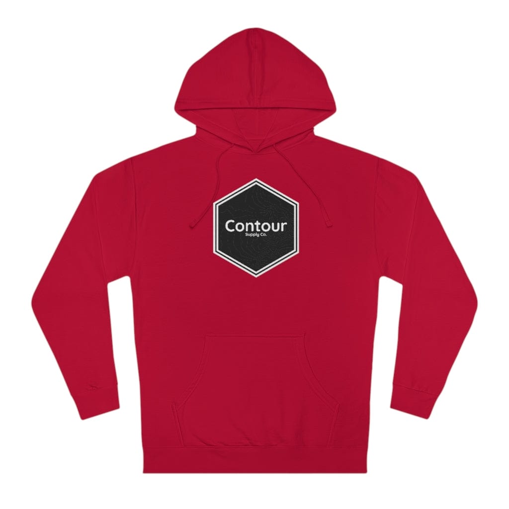 Hoodie Red / XS The Elevation Crest - Independent Midweight Hoodie - Black & White Logo