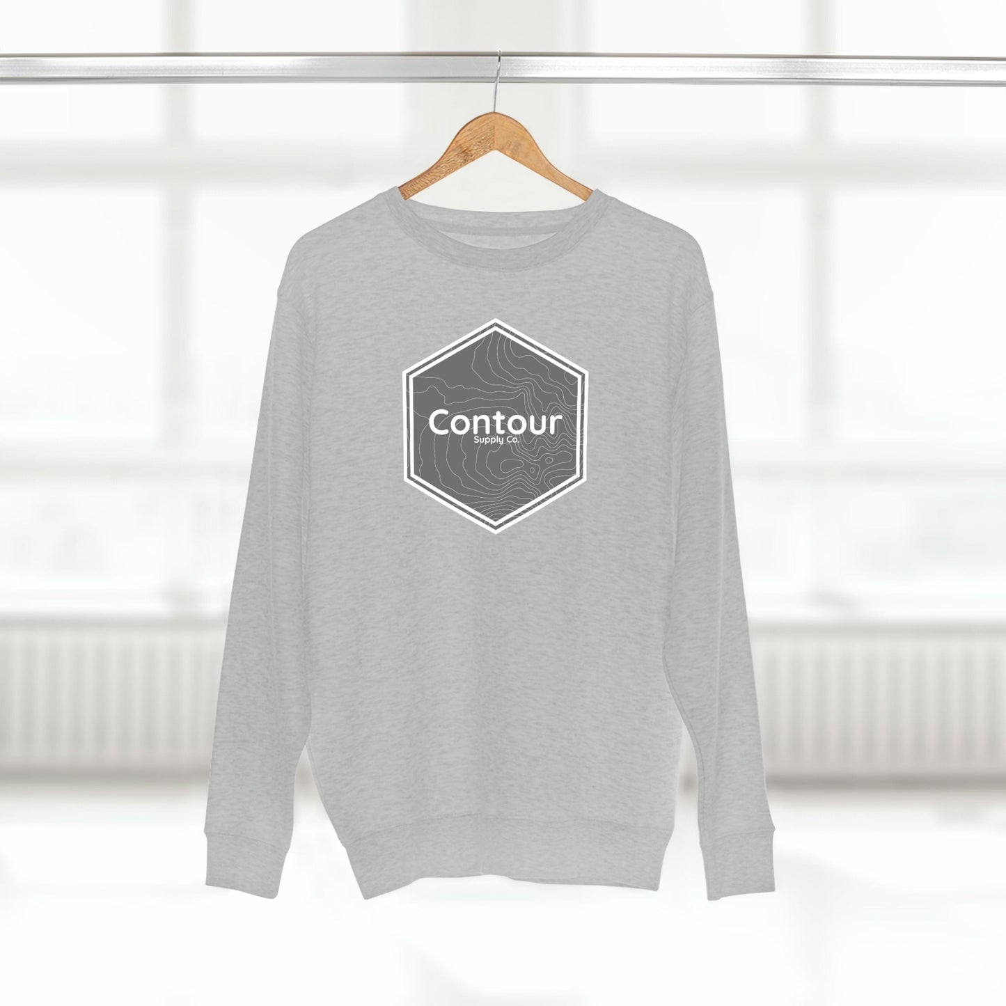 Sweatshirt Heather Grey / S Elevation - Premium Crewneck Sweatshirt