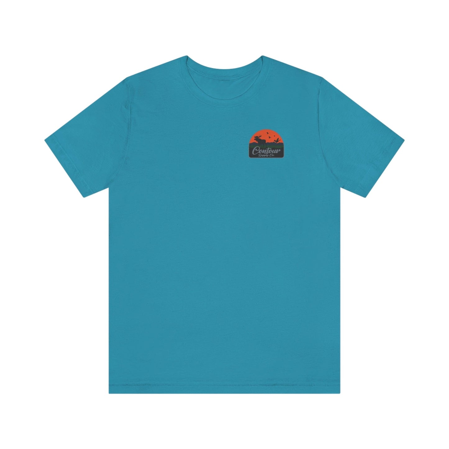 T-Shirt Aqua / S Back Country - Premium Jersey Tee - Left Chest