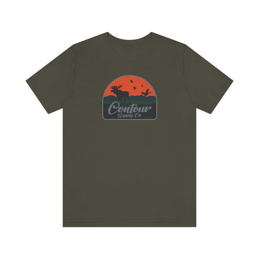 T-Shirt Army / S Back Country - Premium Jersey Tee - Crest