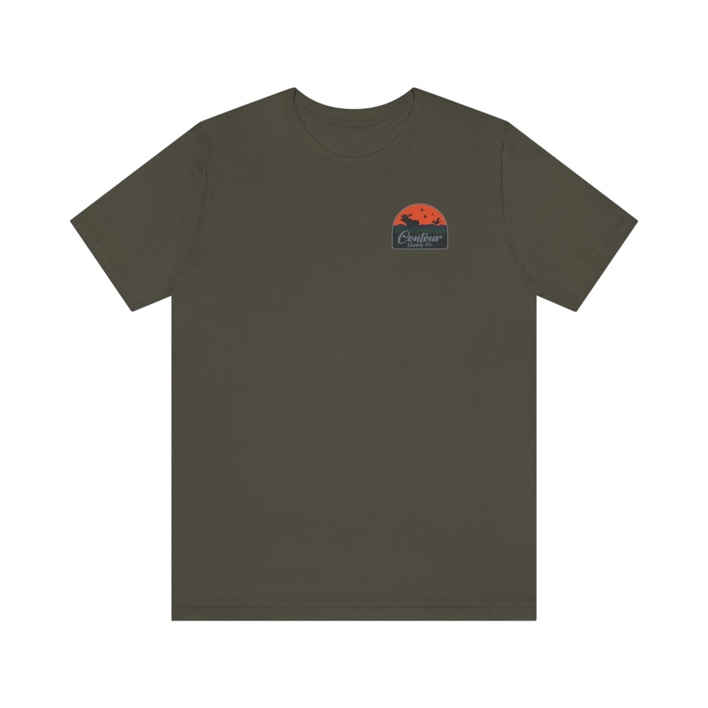 T-Shirt Army / S Back Country - Premium Jersey Tee - Left Chest